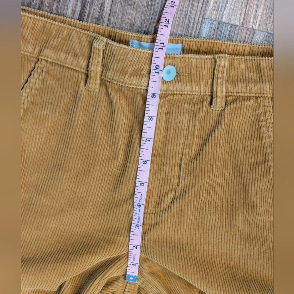 Everlane Corduroy Wide Leg Pants Trousers High Rise Mustard Brown Cotton Sz 2 - Picture 14 of 15